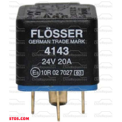 Relé 24V 4P 87 FLOSSER S/...