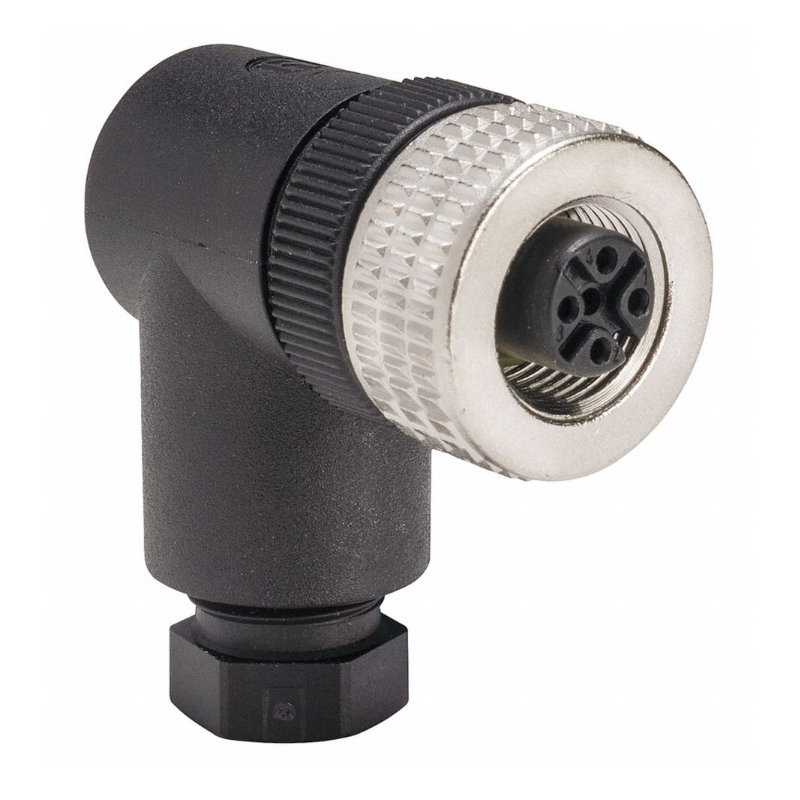 Conector M12 90 Grados 4 Pines Hembra